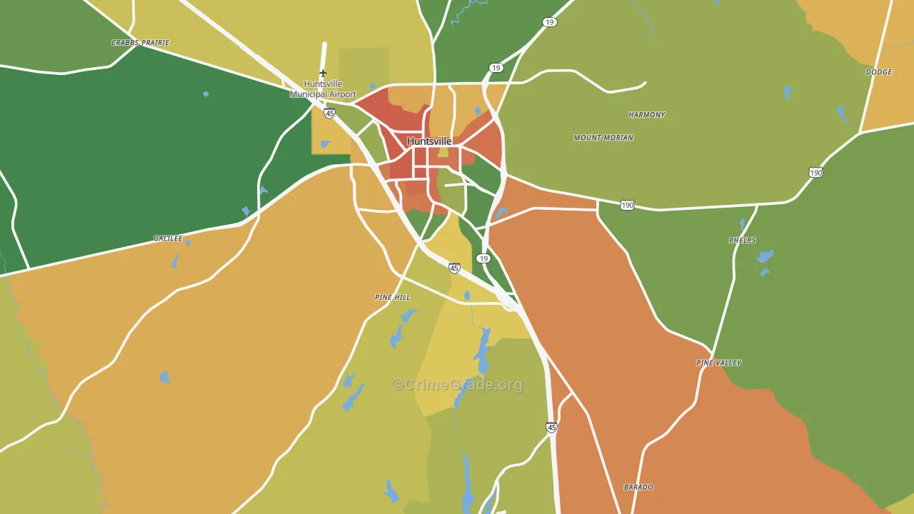 77340, TX Map of Drug-Related Crime Rates