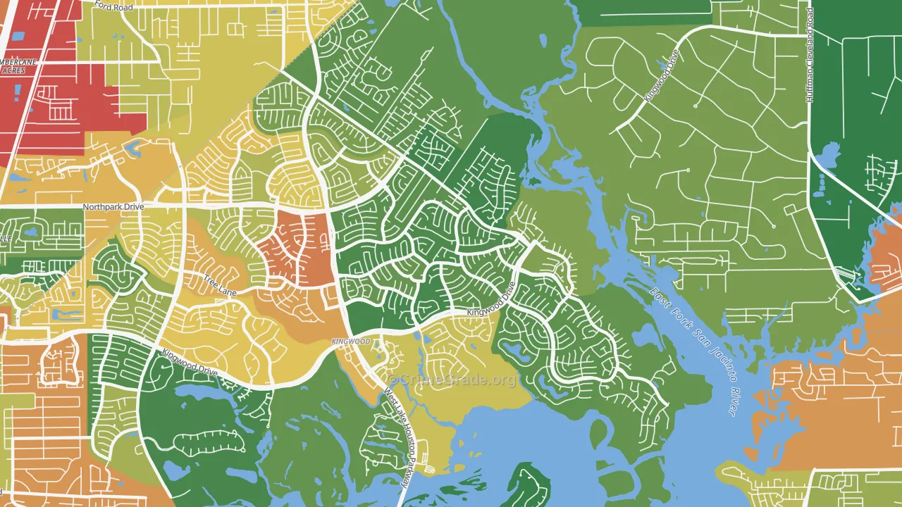 77345, TX Map of Drug-Related Crime Rates