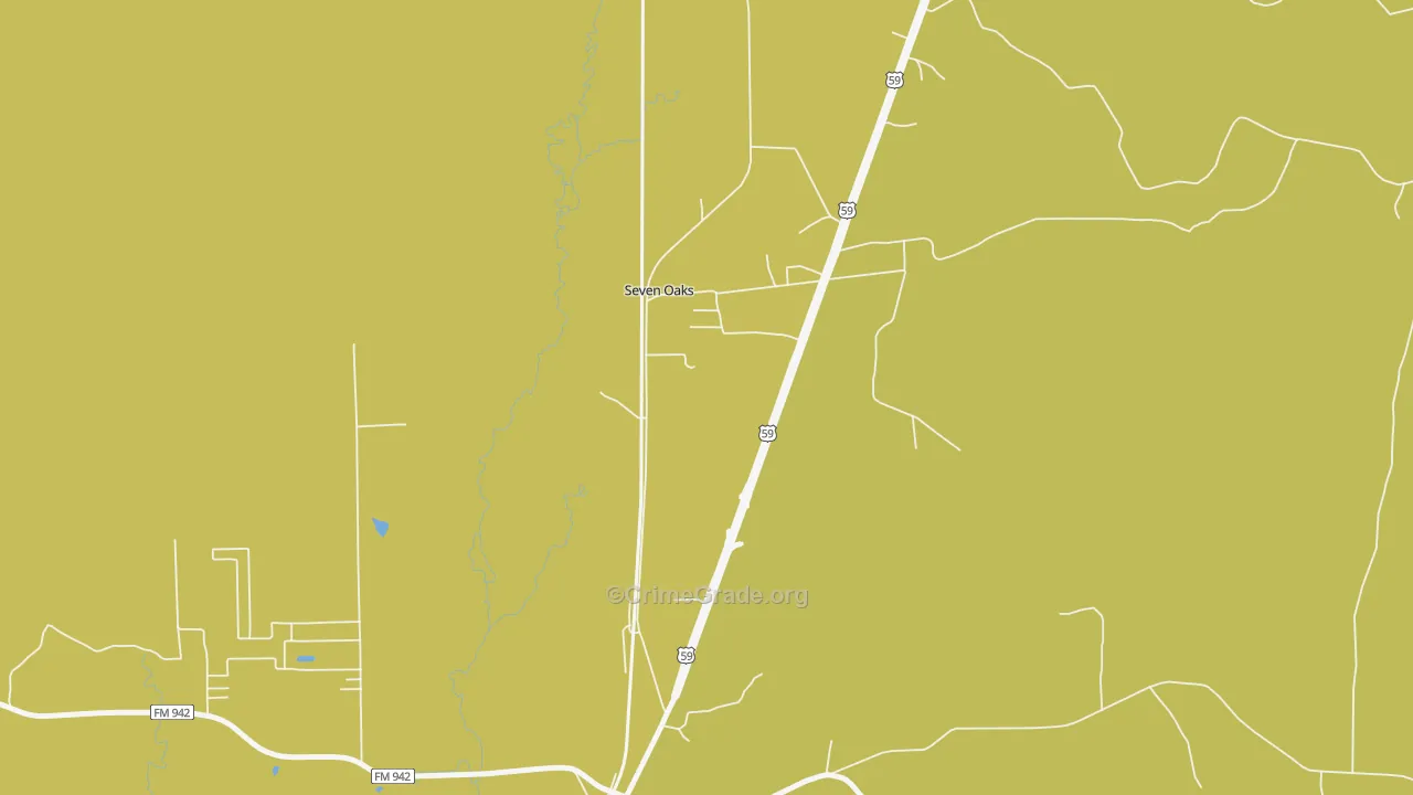 77350, TX Map of Drug-Related Crime Rates