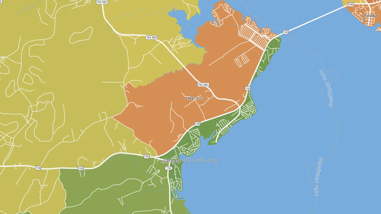 77364, TX Map of Drug-Related Crime Rates