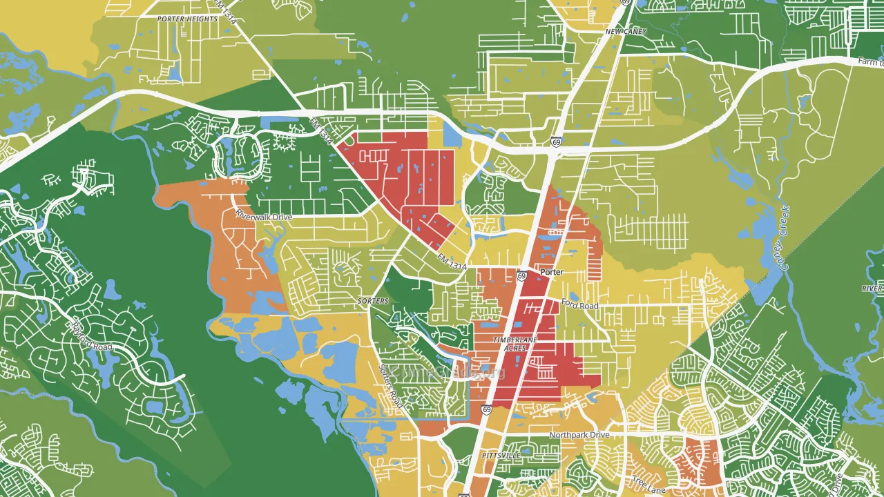 77365, TX Map of Drug-Related Crime Rates