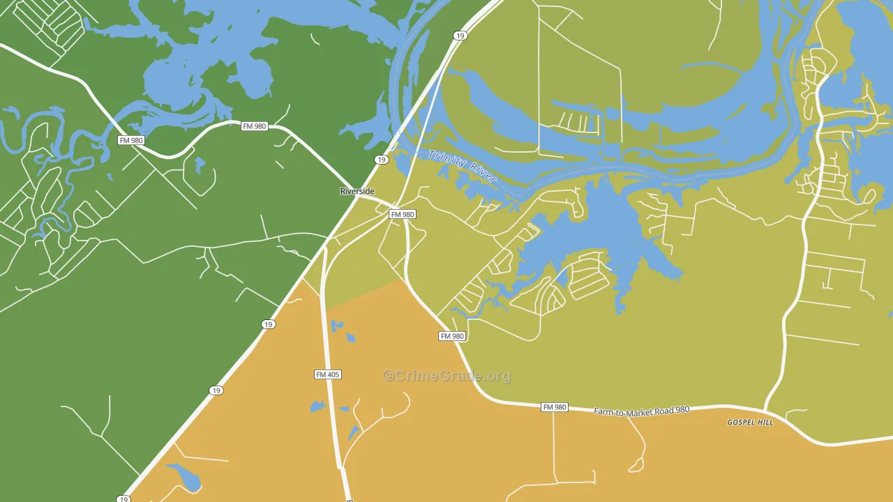 77367, TX Map of Drug-Related Crime Rates