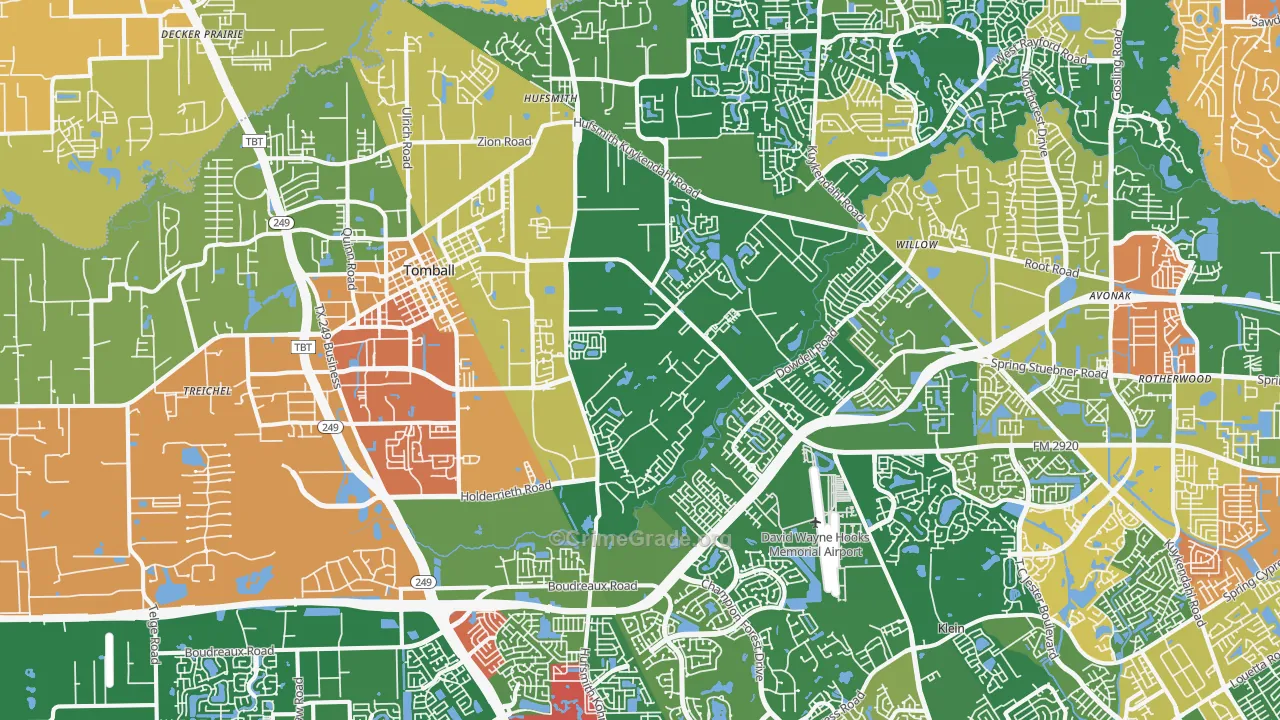 77375, TX Map of Drug-Related Crime Rates
