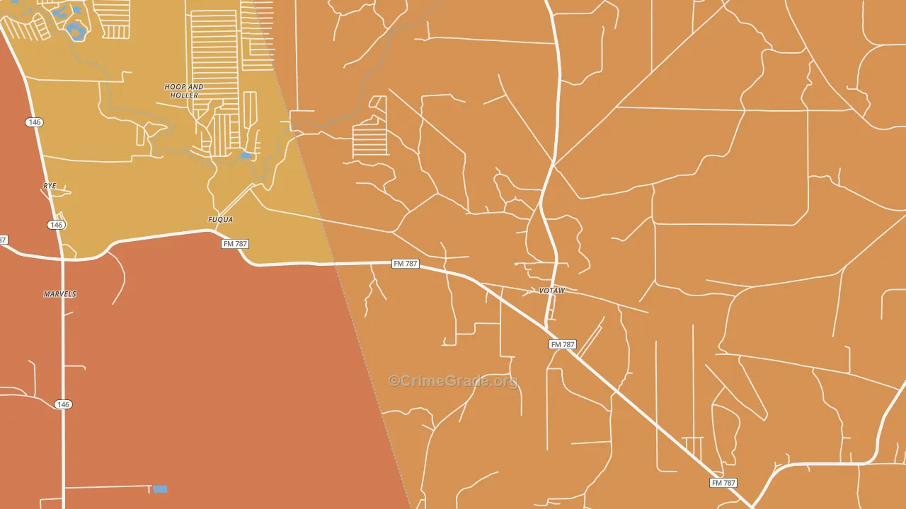 77376, TX Map of Drug-Related Crime Rates