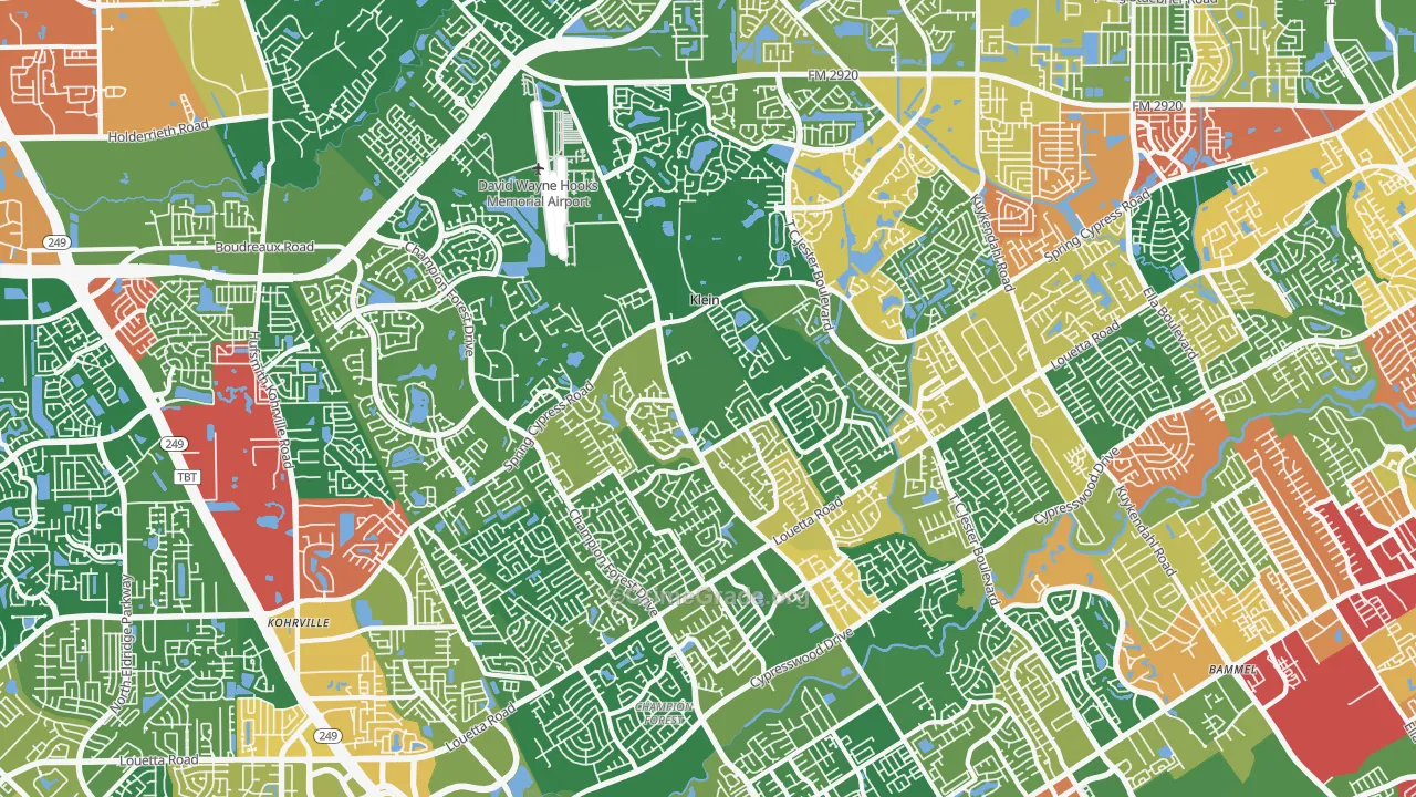 77379, TX Map of Drug-Related Crime Rates