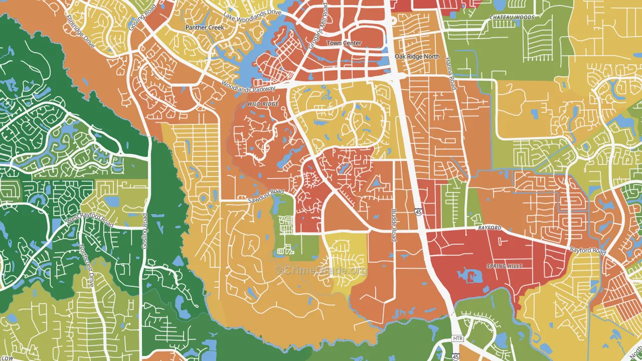 77380, TX Map of Drug-Related Crime Rates