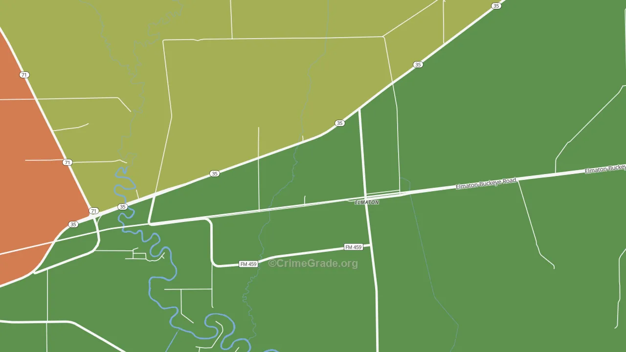 77440, TX Map of Drug-Related Crime Rates