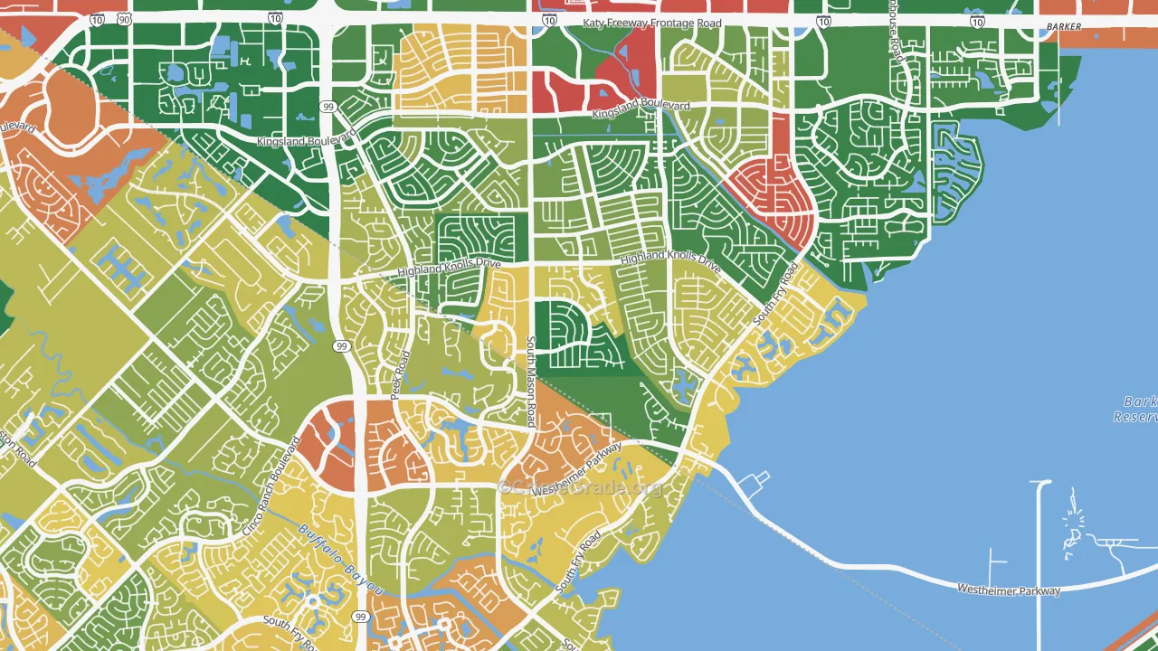 77450, TX Map of Drug-Related Crime Rates
