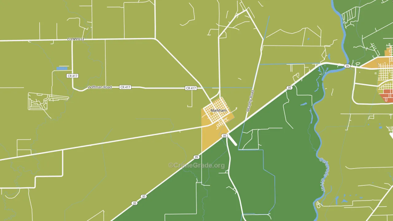 77456, TX Map of Drug-Related Crime Rates