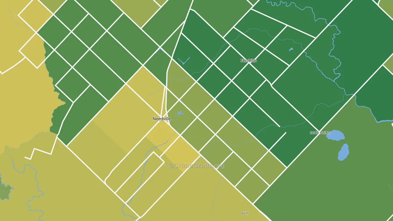 77461, TX Map of Drug-Related Crime Rates