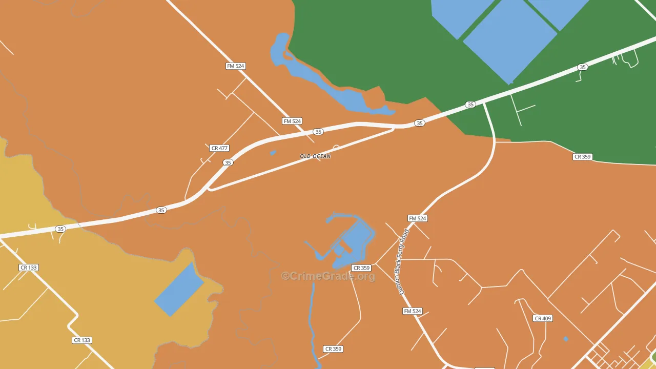 77463, TX Map of Drug-Related Crime Rates