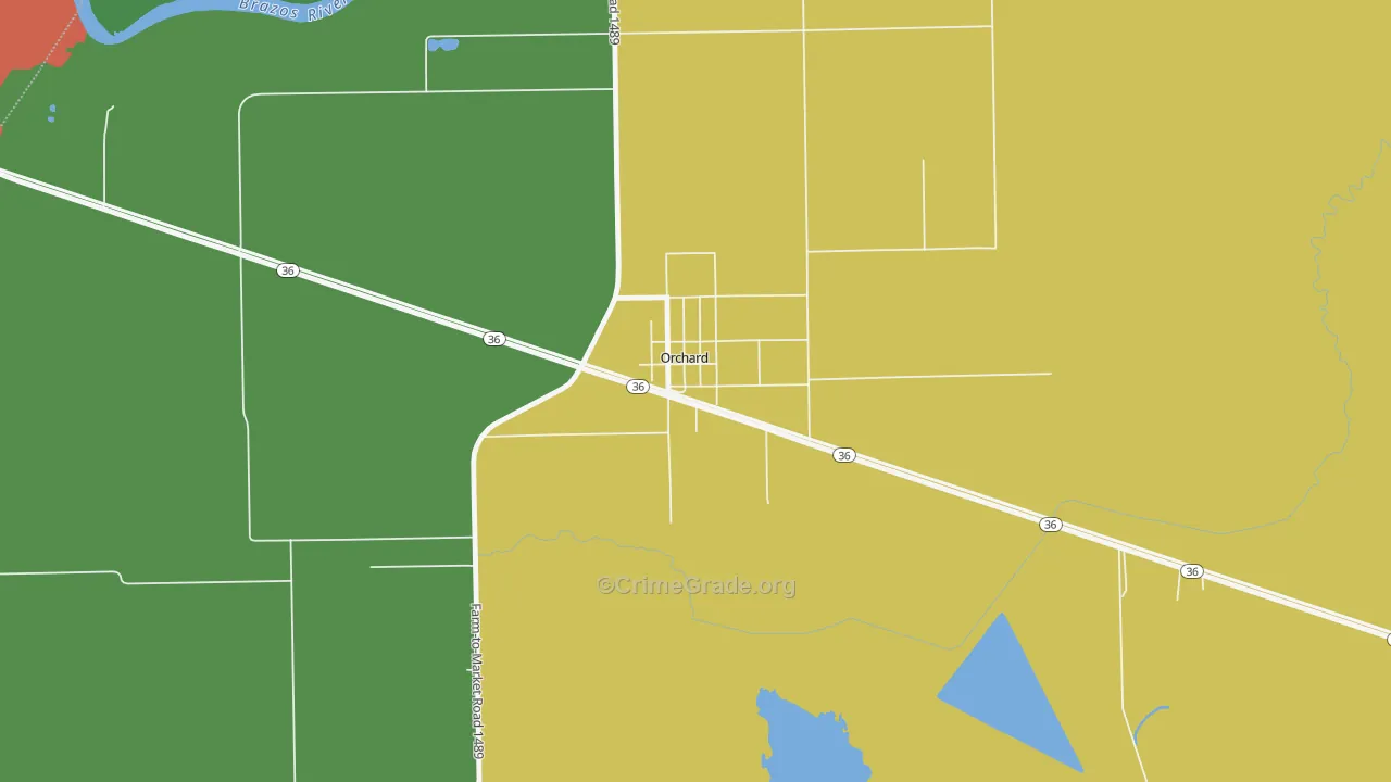 77464, TX Map of Drug-Related Crime Rates