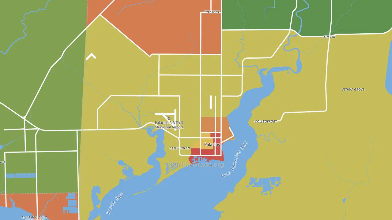 77465, TX Map of Drug-Related Crime Rates