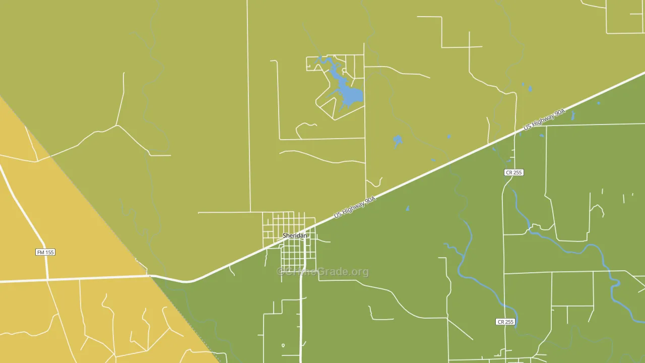77475, TX Map of Drug-Related Crime Rates