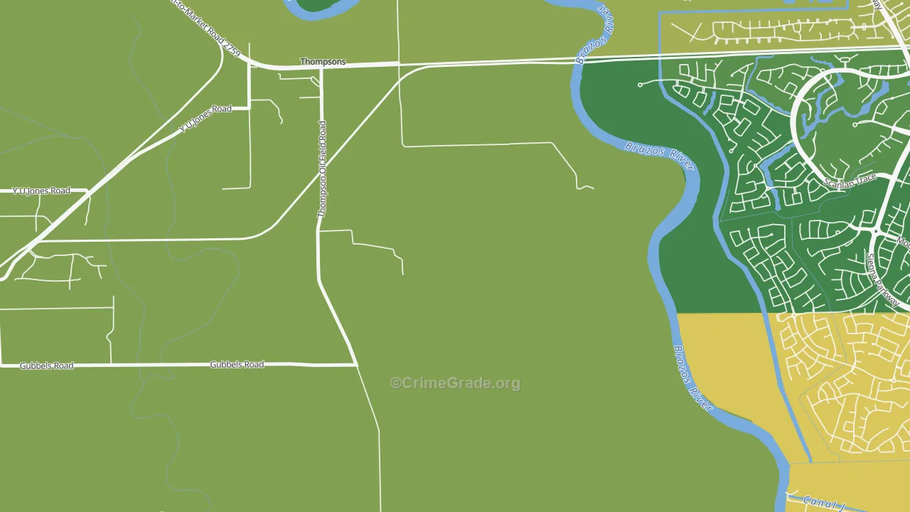 77481, TX Map of Drug-Related Crime Rates