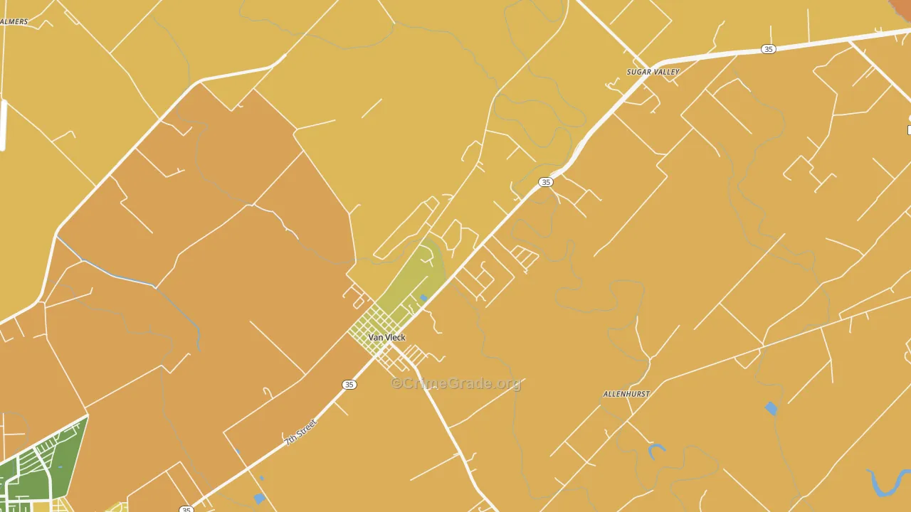 77482, TX Map of Drug-Related Crime Rates