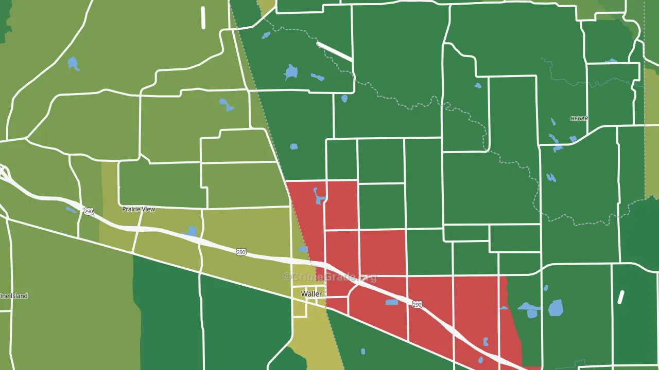 77484, TX Map of Drug-Related Crime Rates