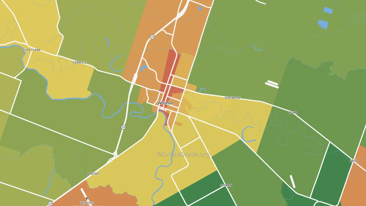 77488, TX Map of Drug-Related Crime Rates