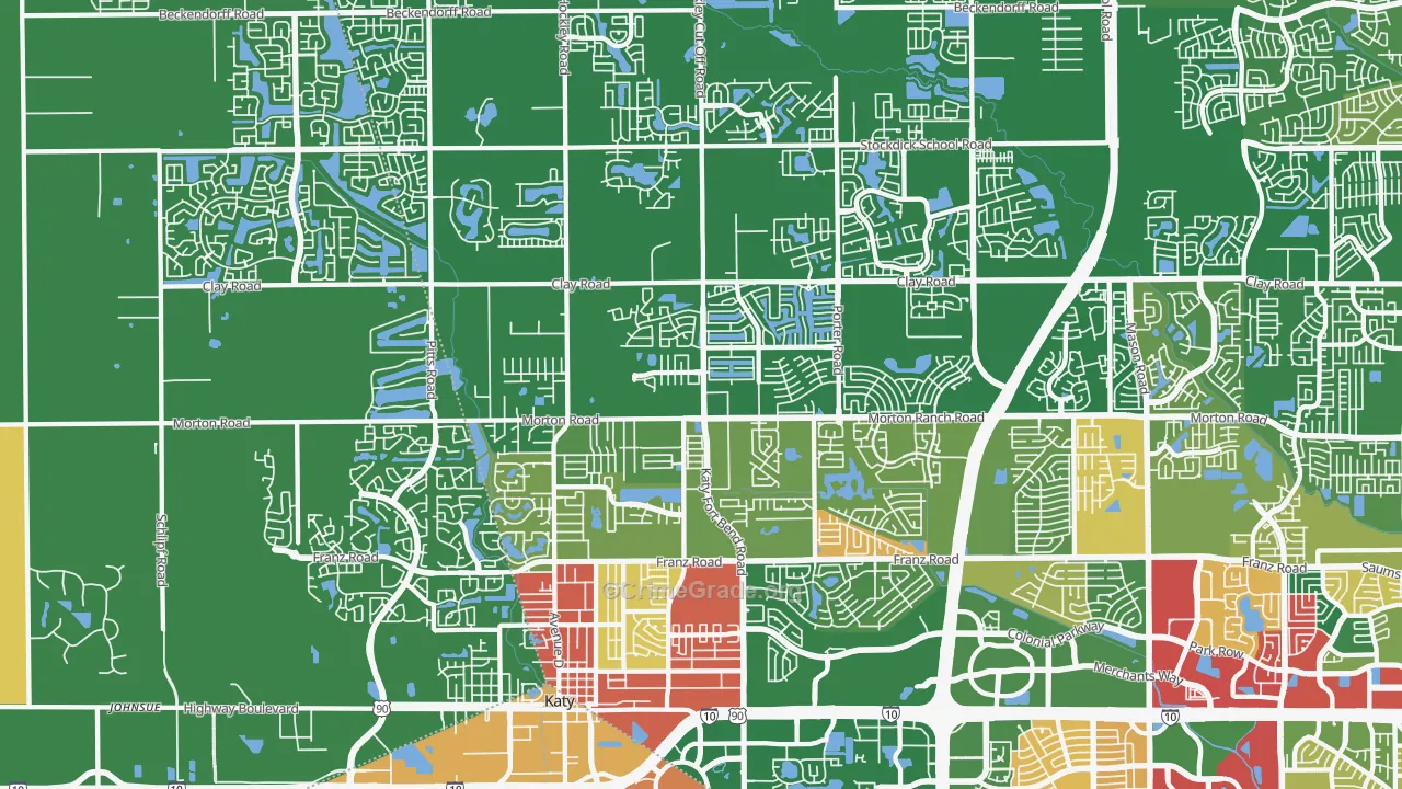 77493, TX Map of Drug-Related Crime Rates