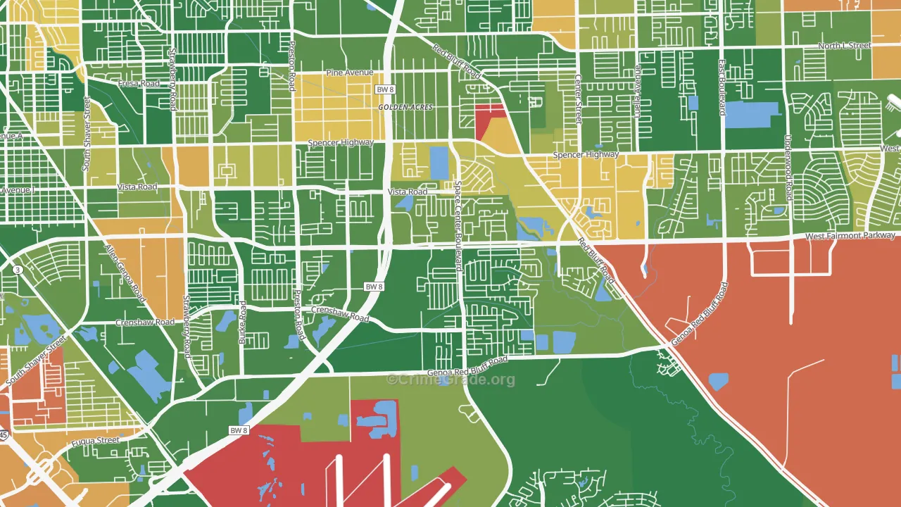 77505, TX Map of Drug-Related Crime Rates