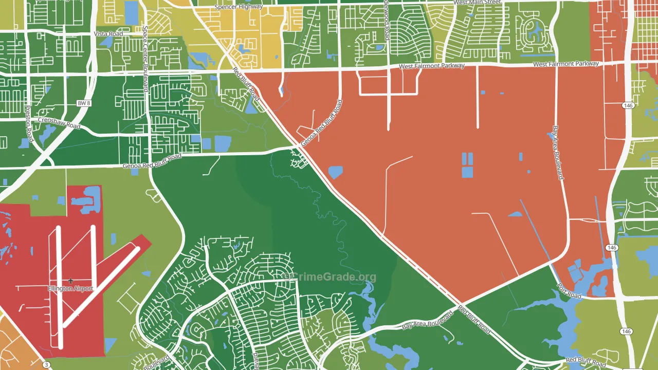 77507, TX Map of Drug-Related Crime Rates