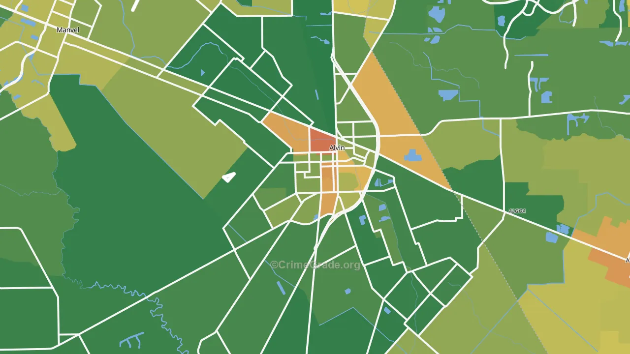 77511, TX Map of Drug-Related Crime Rates