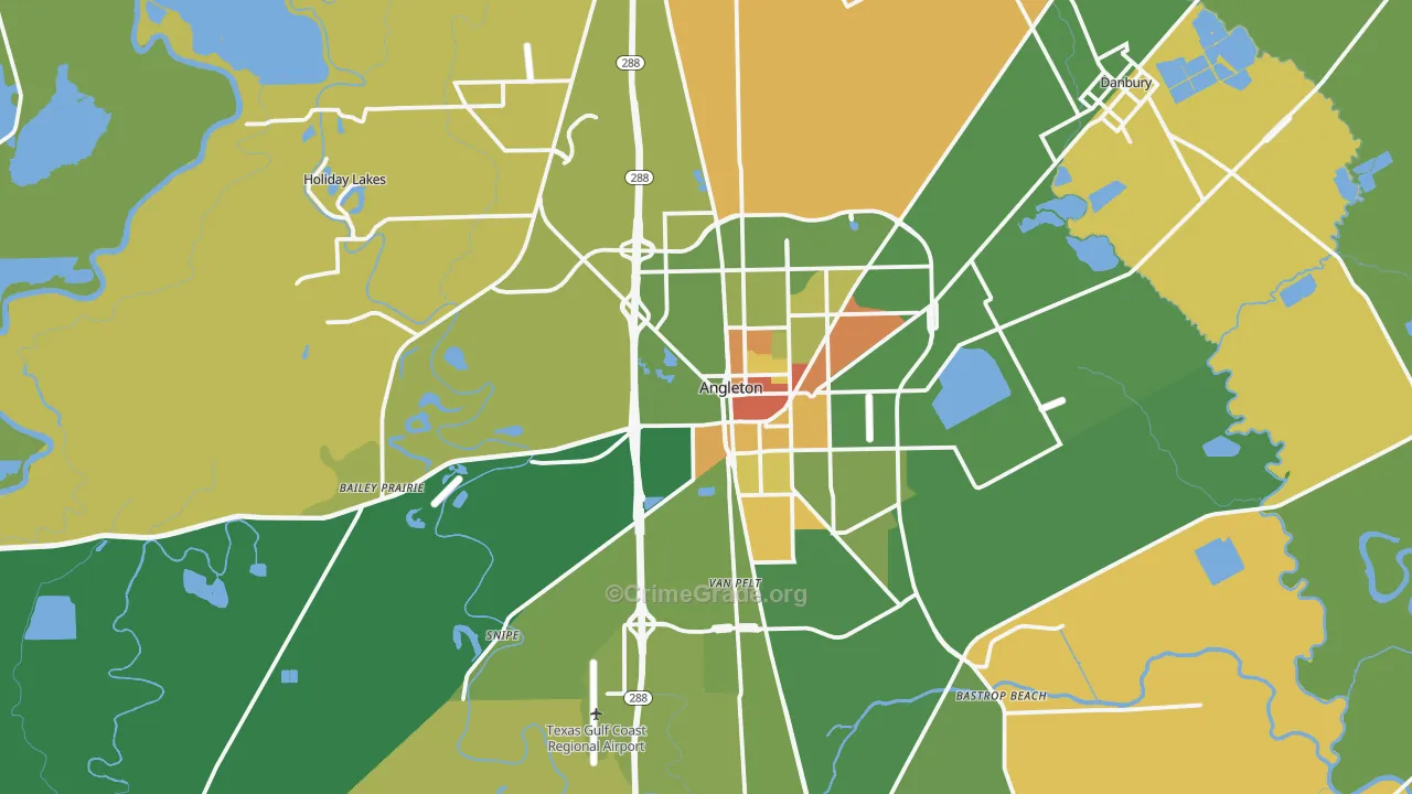 77515, TX Map of Drug-Related Crime Rates