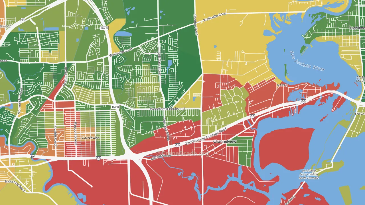 77530, TX Map of Drug-Related Crime Rates