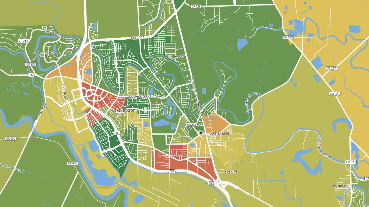 77531, TX Map of Drug-Related Crime Rates