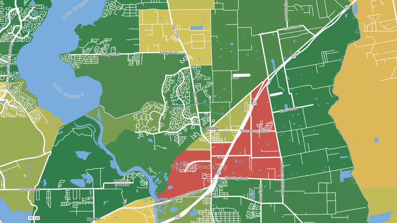 77532, TX Map of Drug-Related Crime Rates