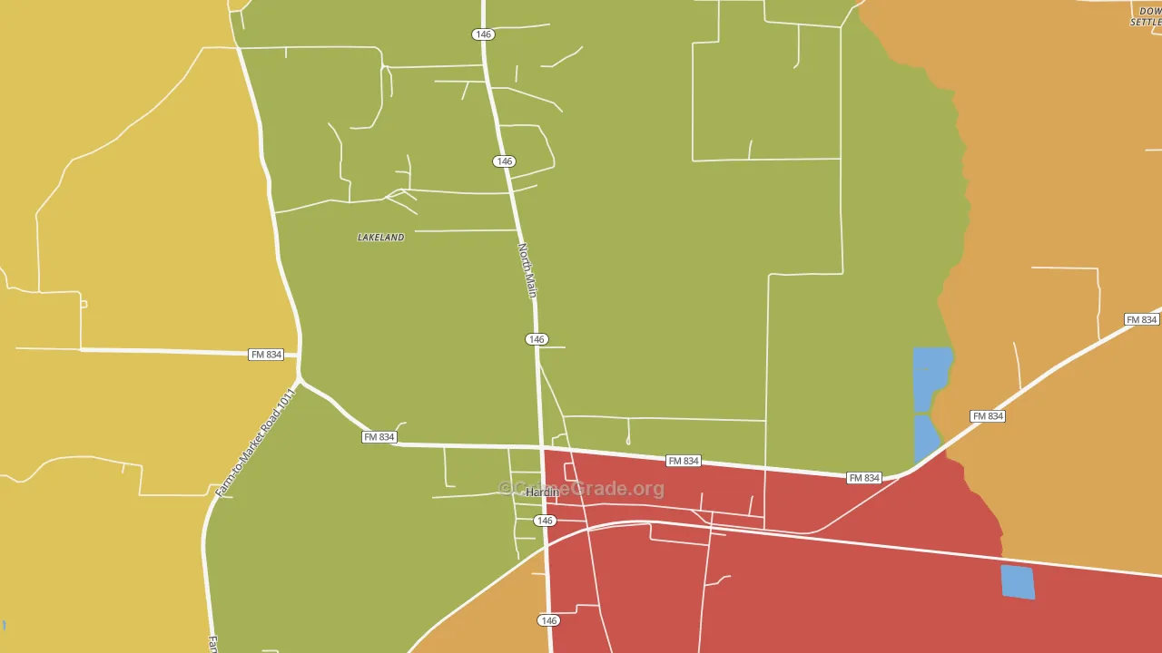77561, TX Map of Drug-Related Crime Rates