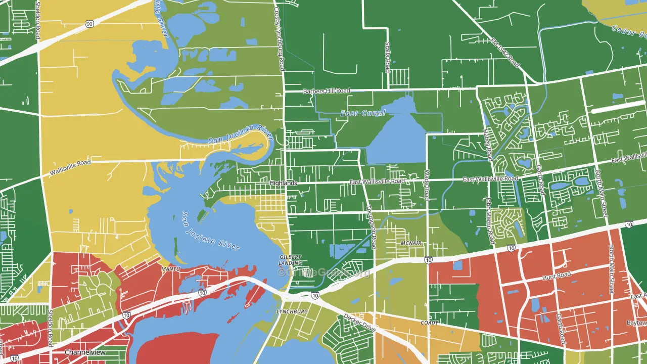 77562, TX Map of Drug-Related Crime Rates