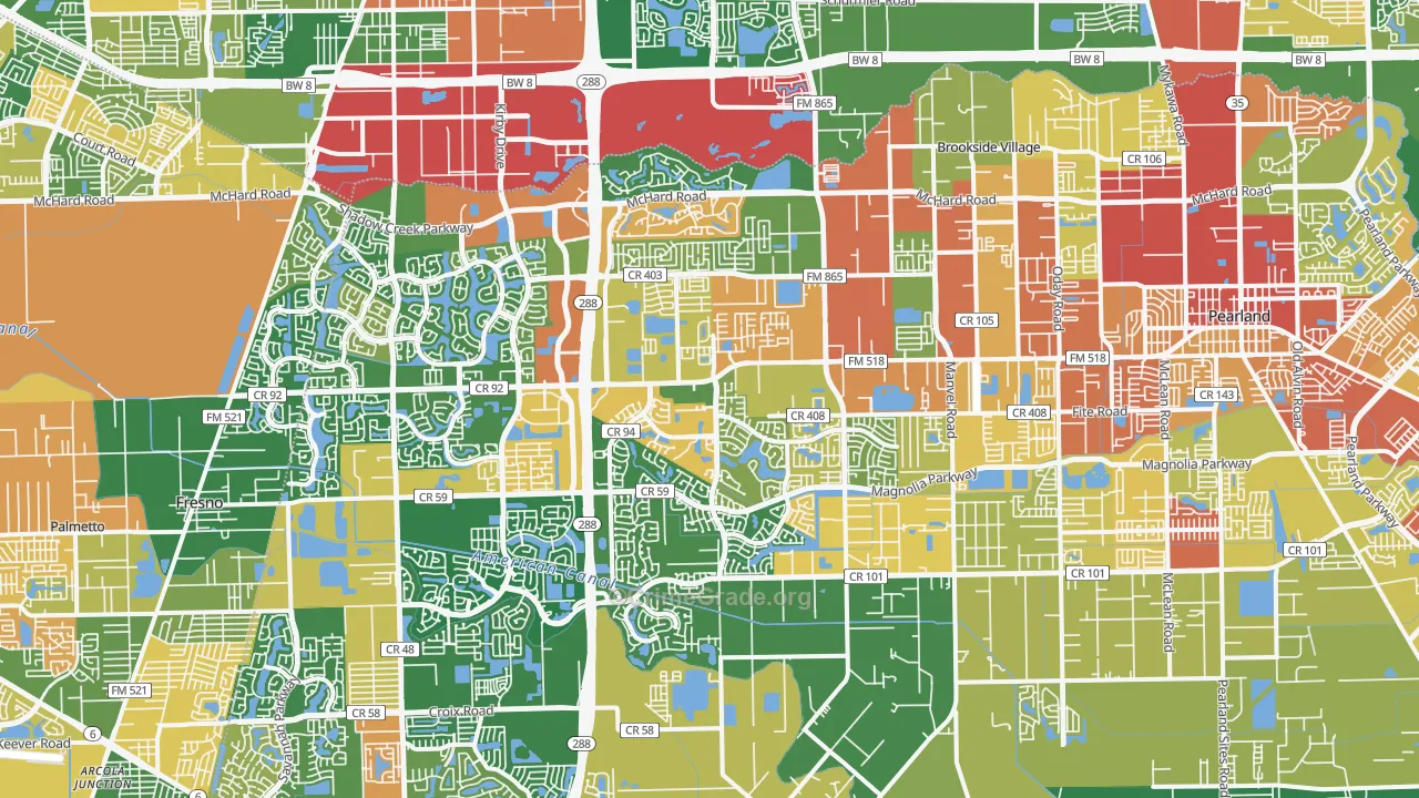 77584, TX Map of Drug-Related Crime Rates