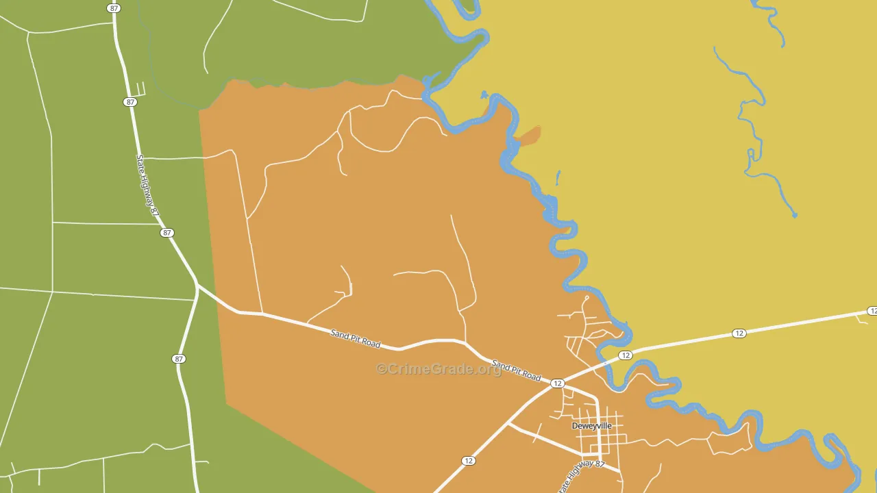 77614, TX Map of Drug-Related Crime Rates