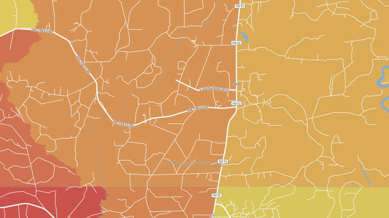 77616, TX Map of Drug-Related Crime Rates