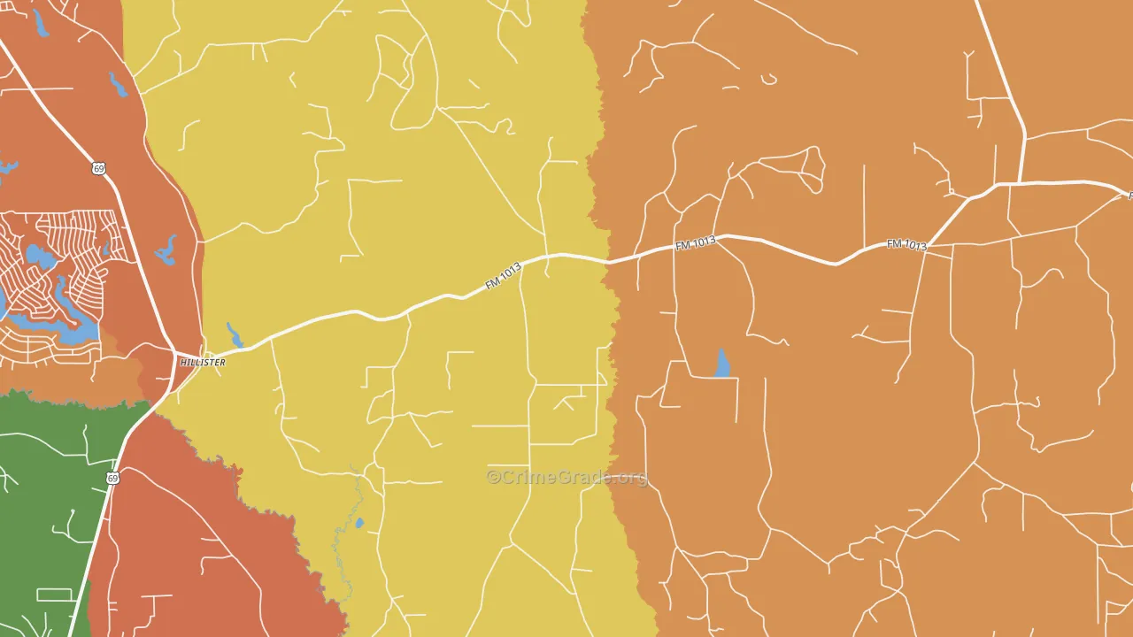 77624, TX Map of Drug-Related Crime Rates