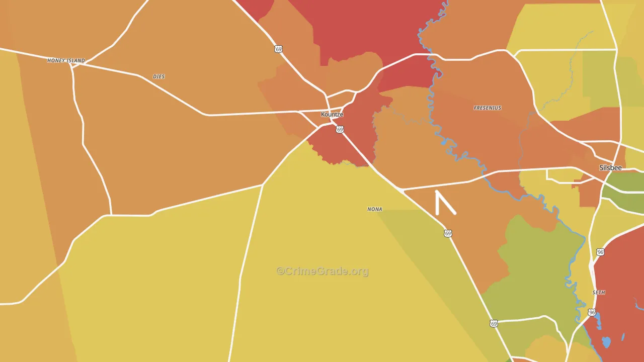 77625, TX Map of Drug-Related Crime Rates