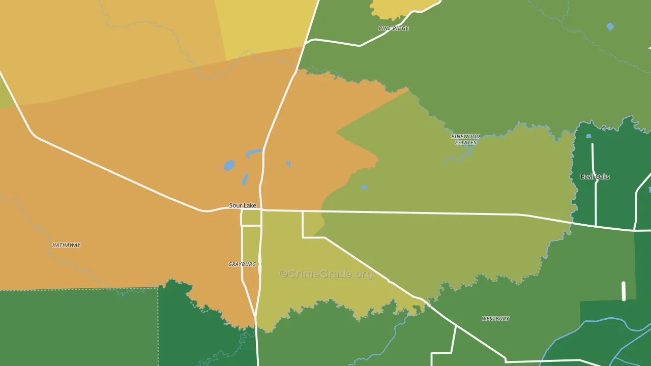 77659, TX Map of Drug-Related Crime Rates