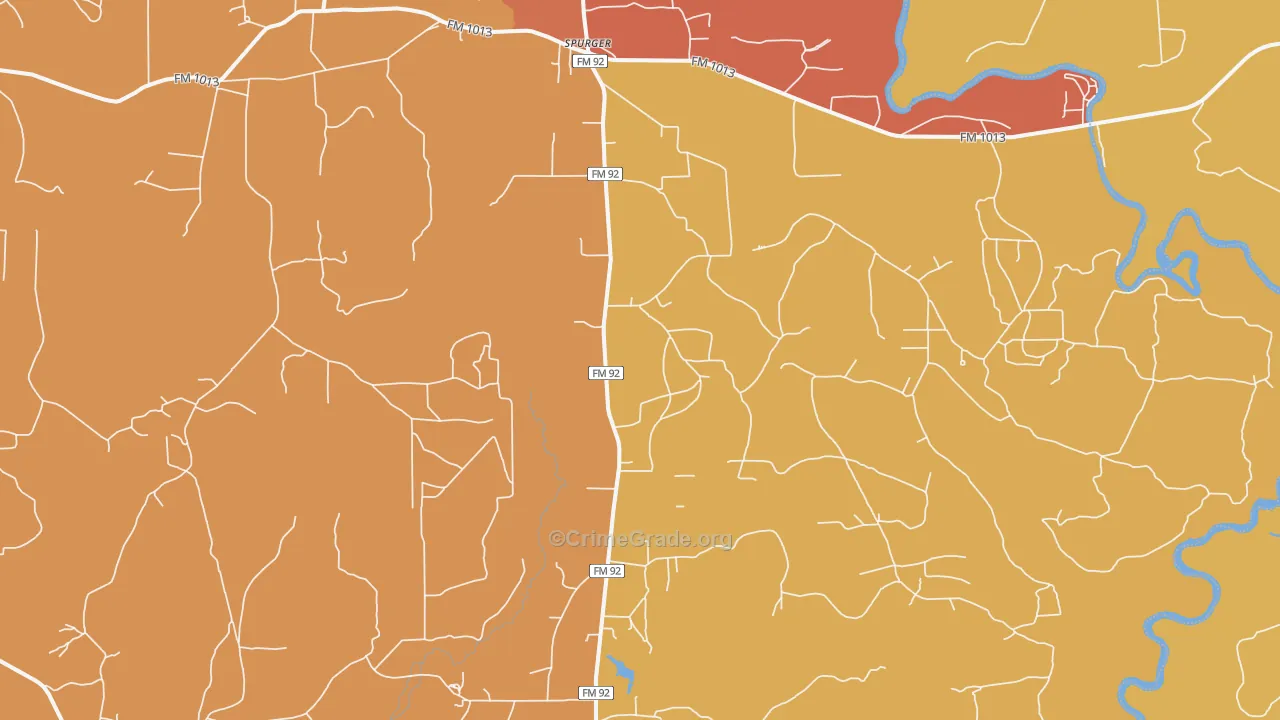 77660, TX Map of Drug-Related Crime Rates