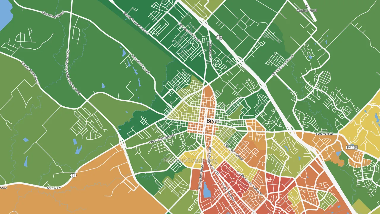 77803, TX Map of Drug-Related Crime Rates