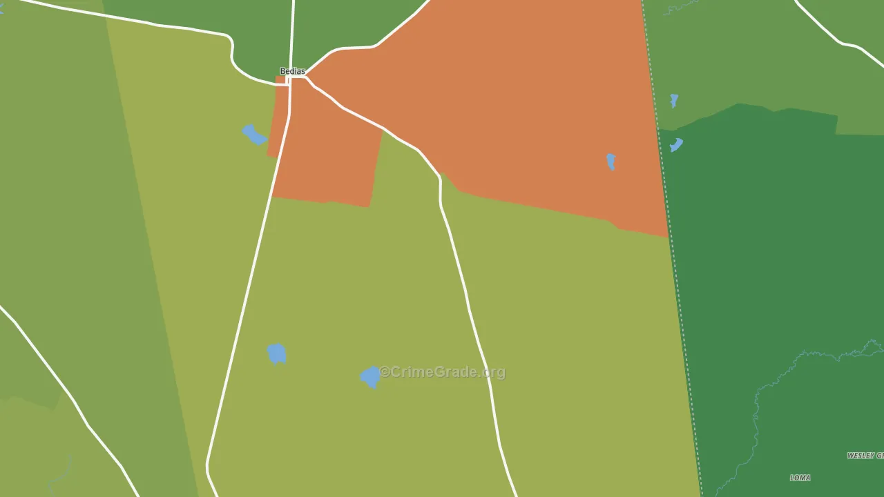 77831, TX Map of Drug-Related Crime Rates