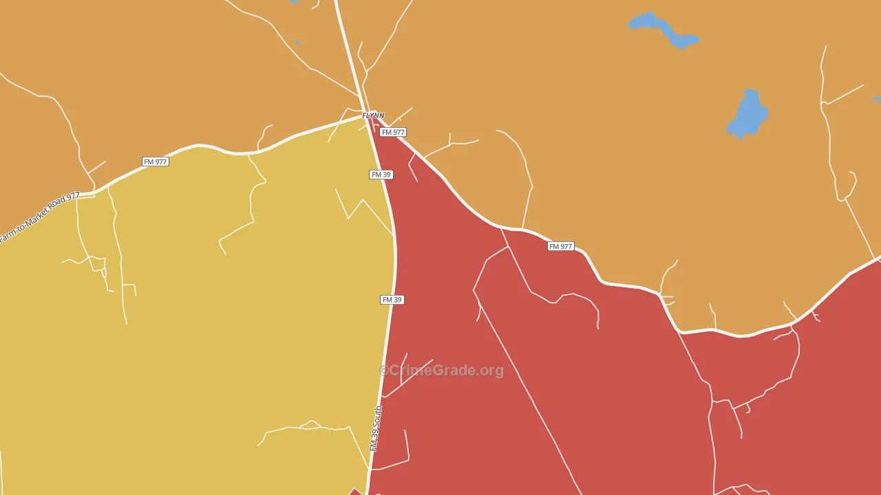 77855, TX Map of Drug-Related Crime Rates