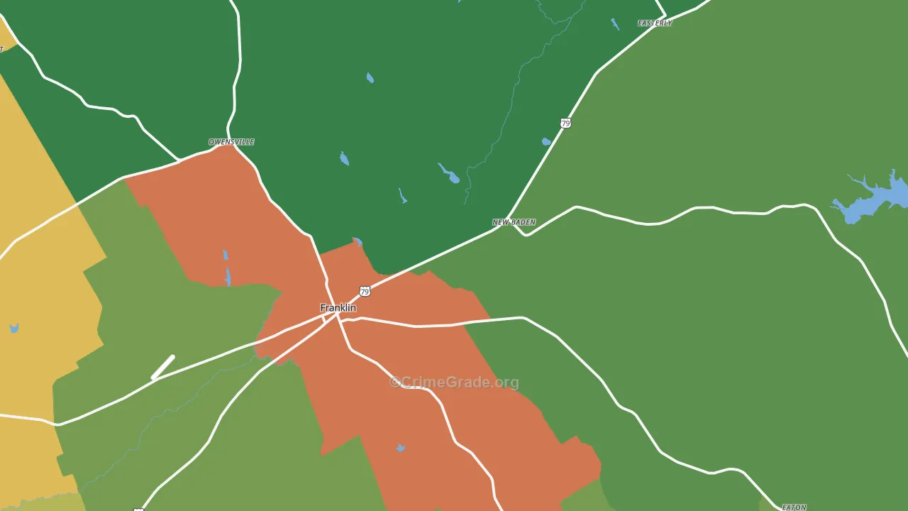 77856, TX Map of Drug-Related Crime Rates