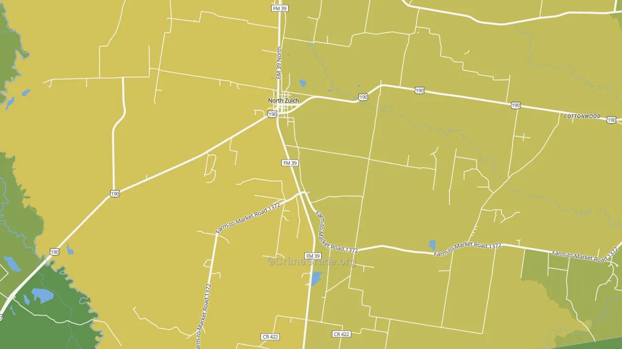77872, TX Map of Drug-Related Crime Rates