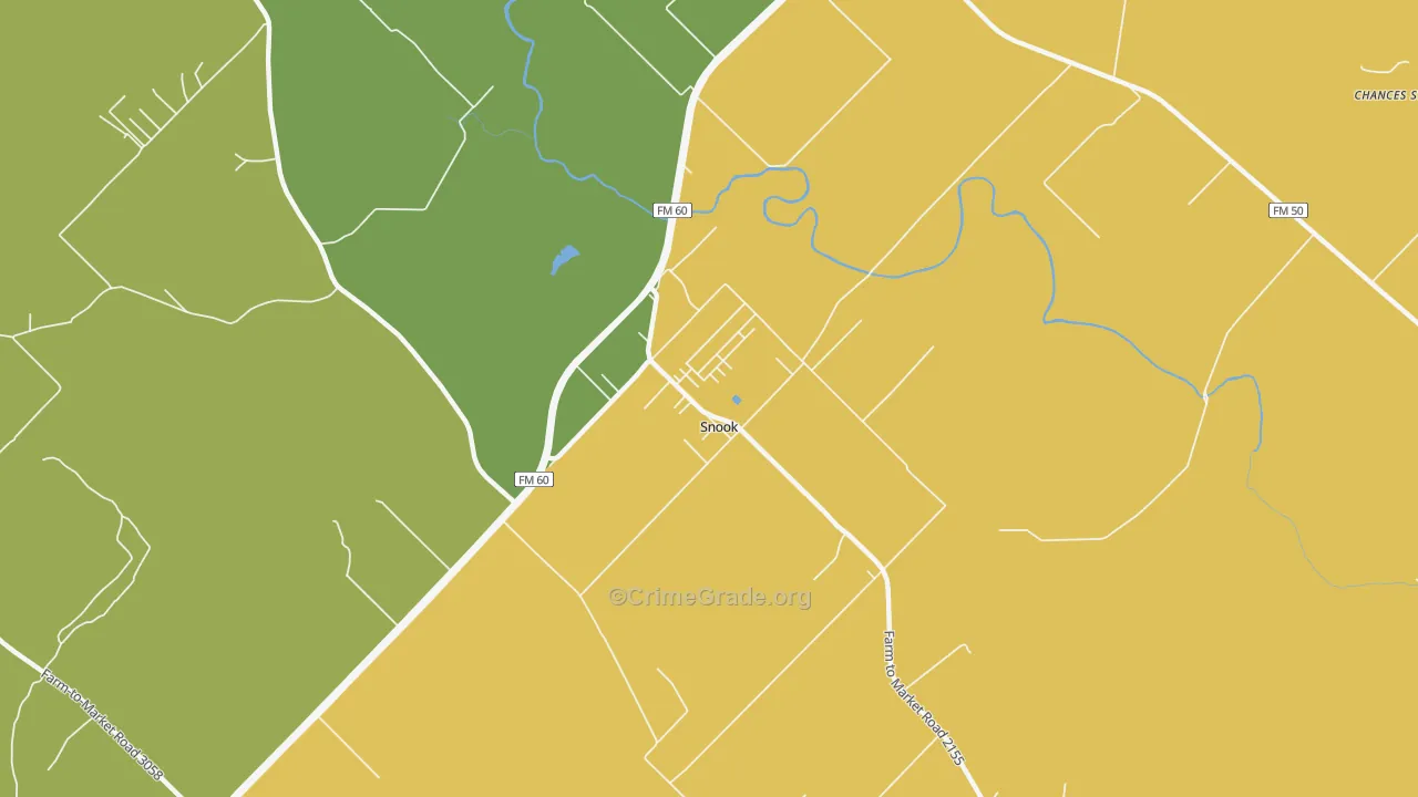 77878, TX Map of Drug-Related Crime Rates