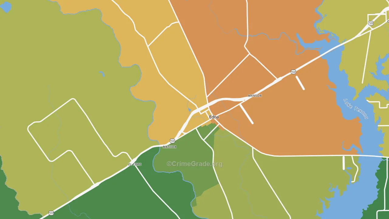 77957, TX Map of Drug-Related Crime Rates