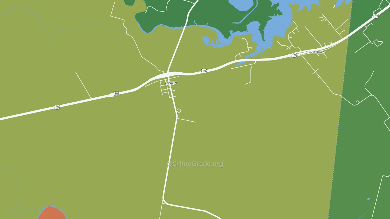 77960, TX Map of Drug-Related Crime Rates