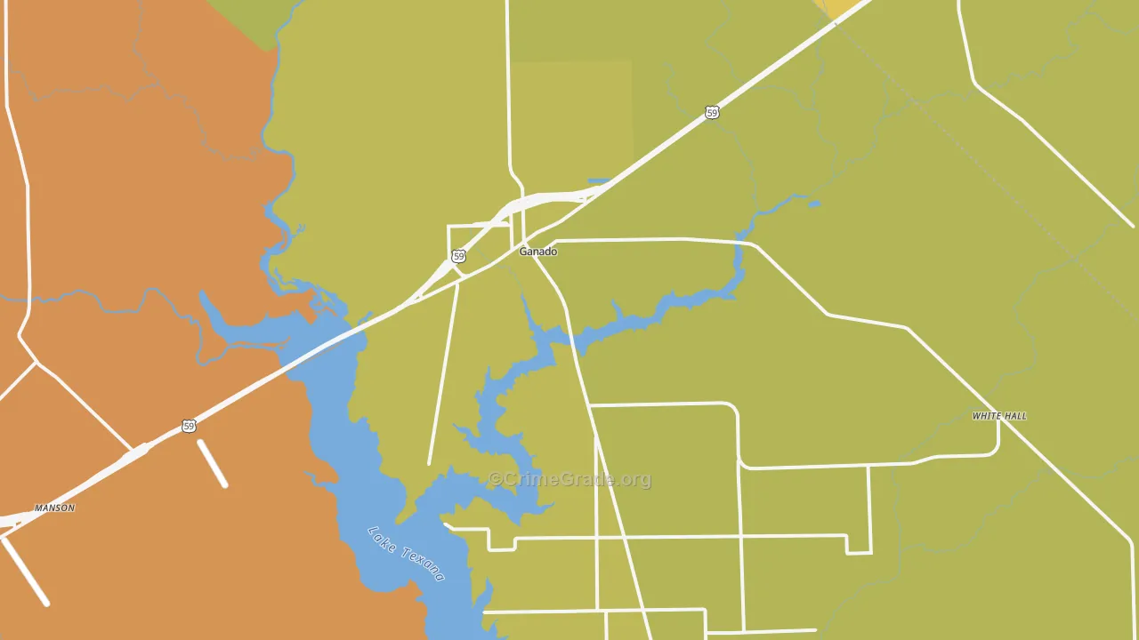 77962, TX Map of Drug-Related Crime Rates