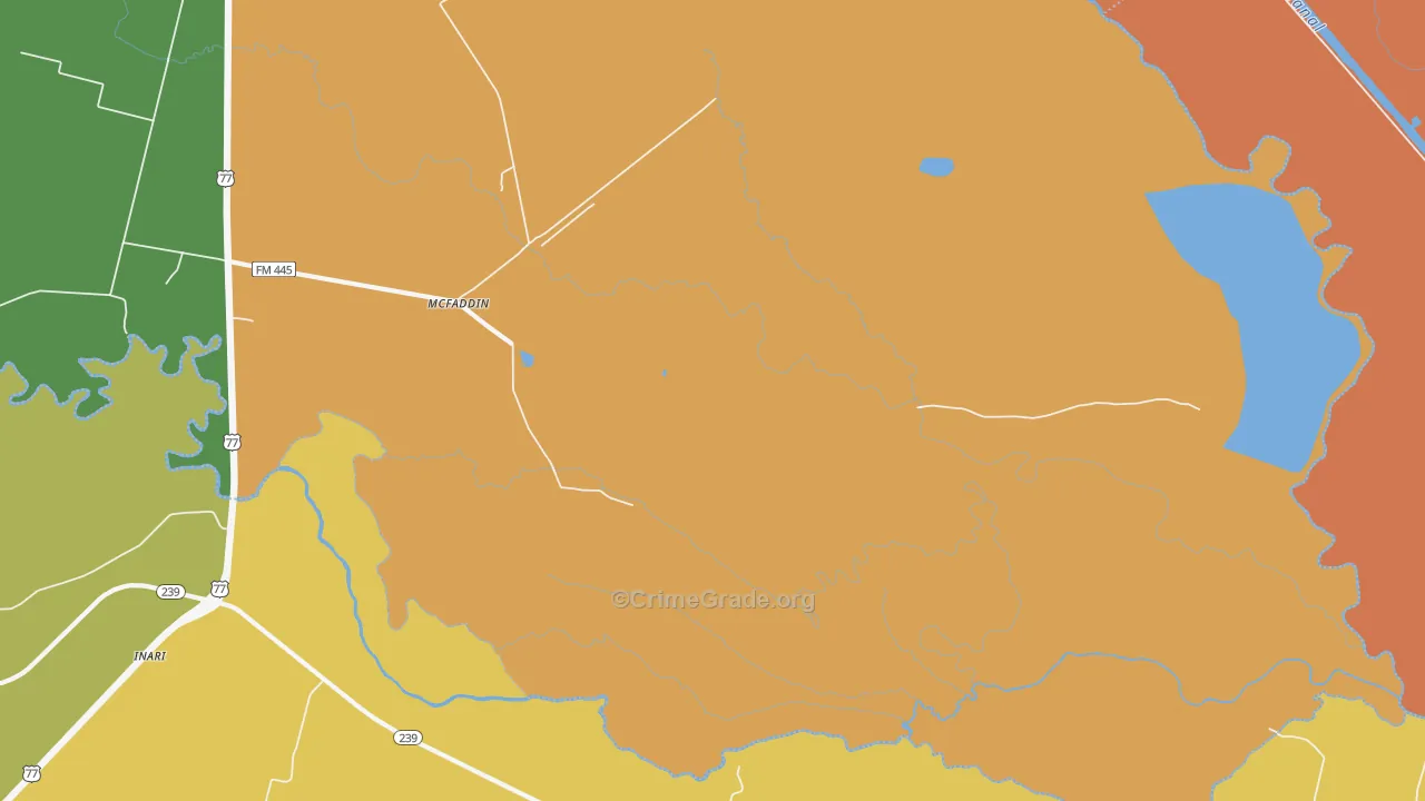 77973, TX Map of Drug-Related Crime Rates