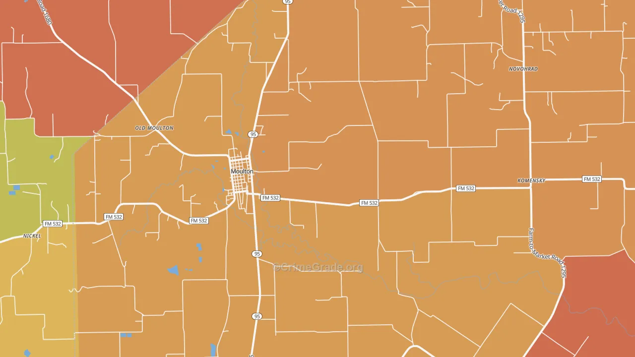 77975, TX Map of Drug-Related Crime Rates